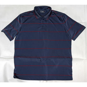 UNTUCKit Men's Short Sleeve Golf Polo Striped‎ Shirt Size Large